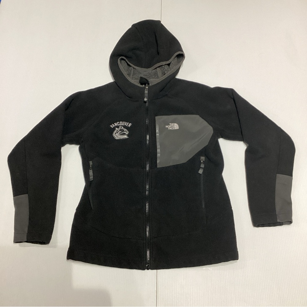 The North Face Vancouver Canucks NHL Youth L gray Full zip wool sweater